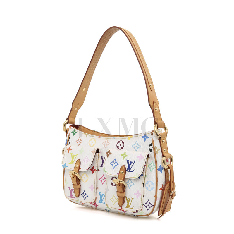 Louis Vuitton Monogram Multicolor Lodge PM Shoulder Bag M40053 White