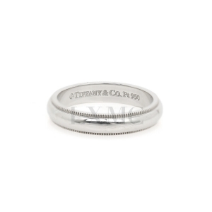 티파니 플래티늄 밀그레인 4MM 반지 커플반지 15호