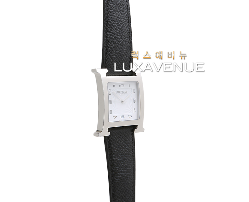 럭스애비뉴  중고명품 매입/위탁 전문,에르메스 H-OUR 블랙 은장 시계 남녀공용,에르메스,시계 > 남성시계